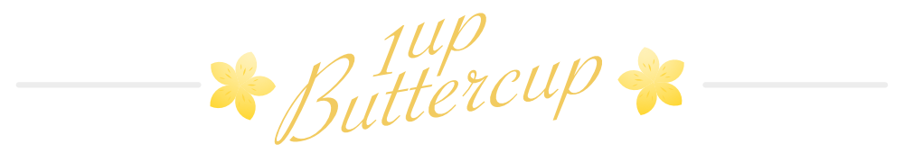 1 up Buttercup logo, yellow flowers